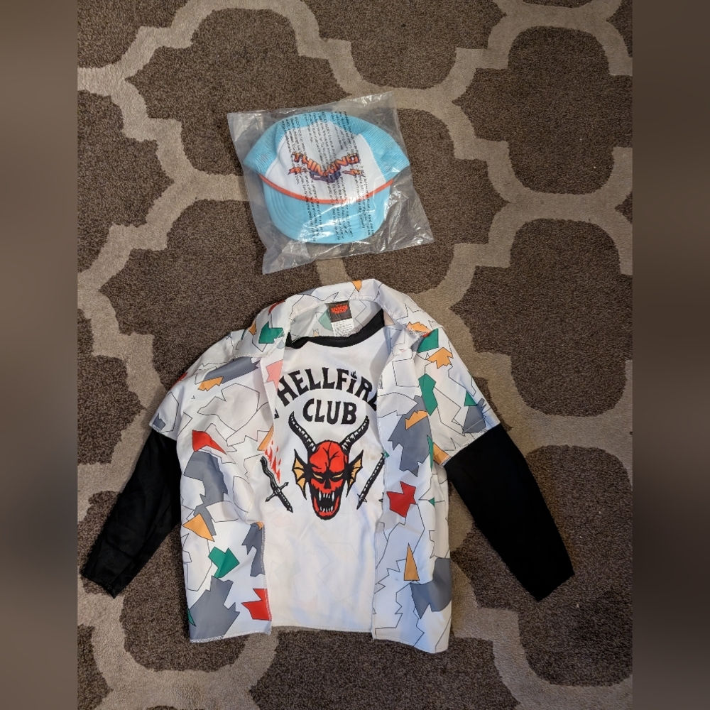 Stranger Things Dustin Halloween Costume Size Medium Youth Kids